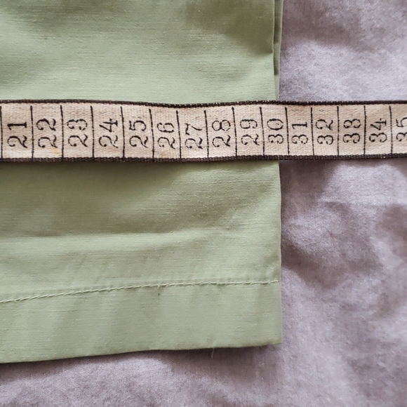 Sigrid Olsen wide leg pants in dark sage color - Picture 7 of 7